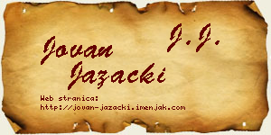 Jovan Jazački vizit kartica